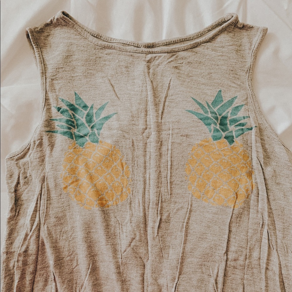 pineapple print pajama top